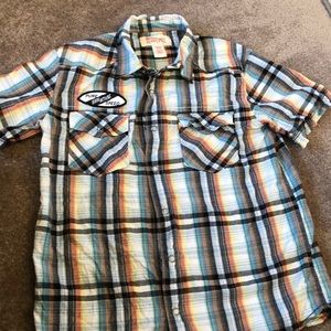 Boys Plaid Snap-up Shirt